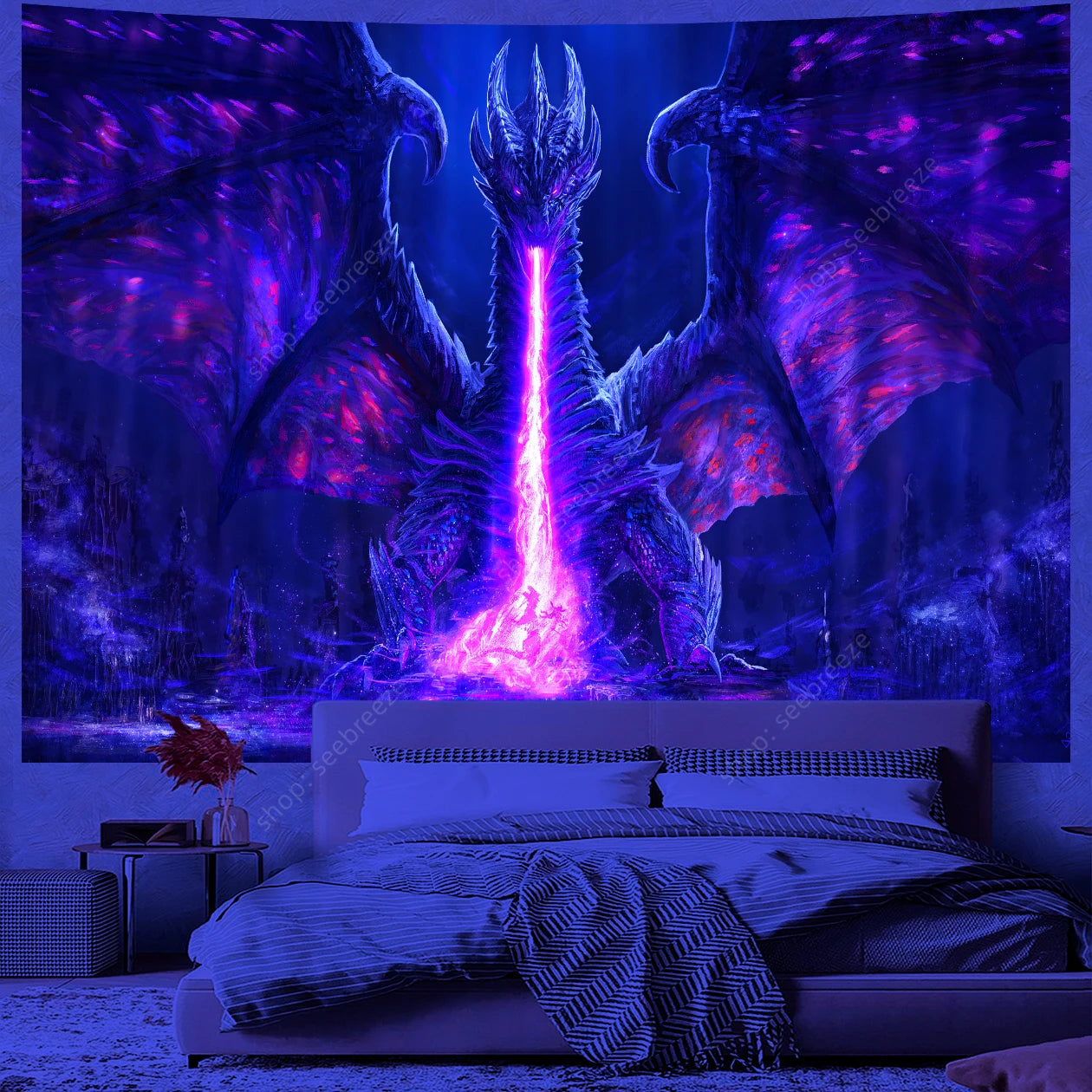 DragonLair™ UV Reactive Tapestry