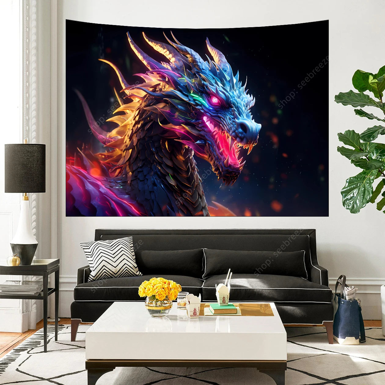 DragonLair™ UV Reactive Tapestry