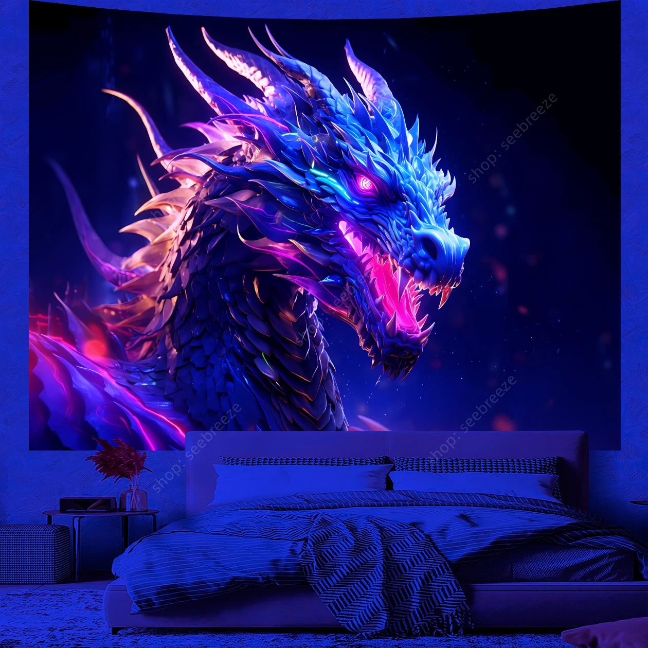 DragonLair™ UV Reactive Tapestry